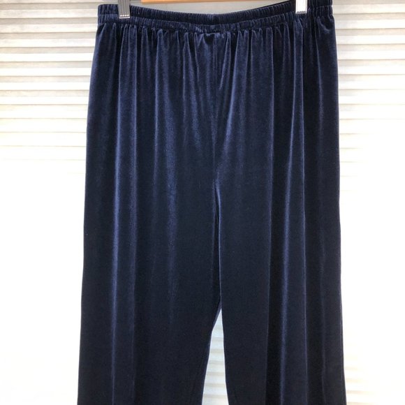 Vintage R & M Richards Petite High Waist Velvet Pants Quiet Luxury Comfy - Picture 4 of 16
